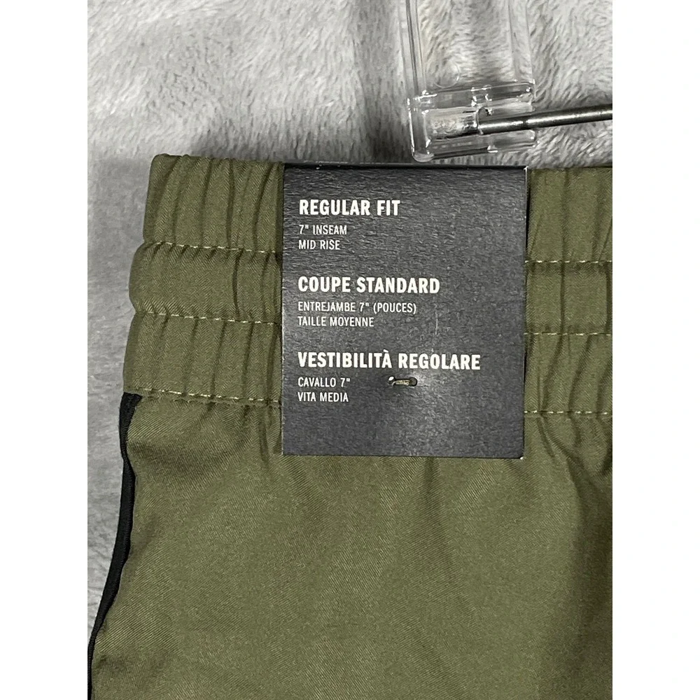 Adidas Mens 2XL Olive Green 3-Stripe 7 Inch Inseam Athletic Shorts New NWT